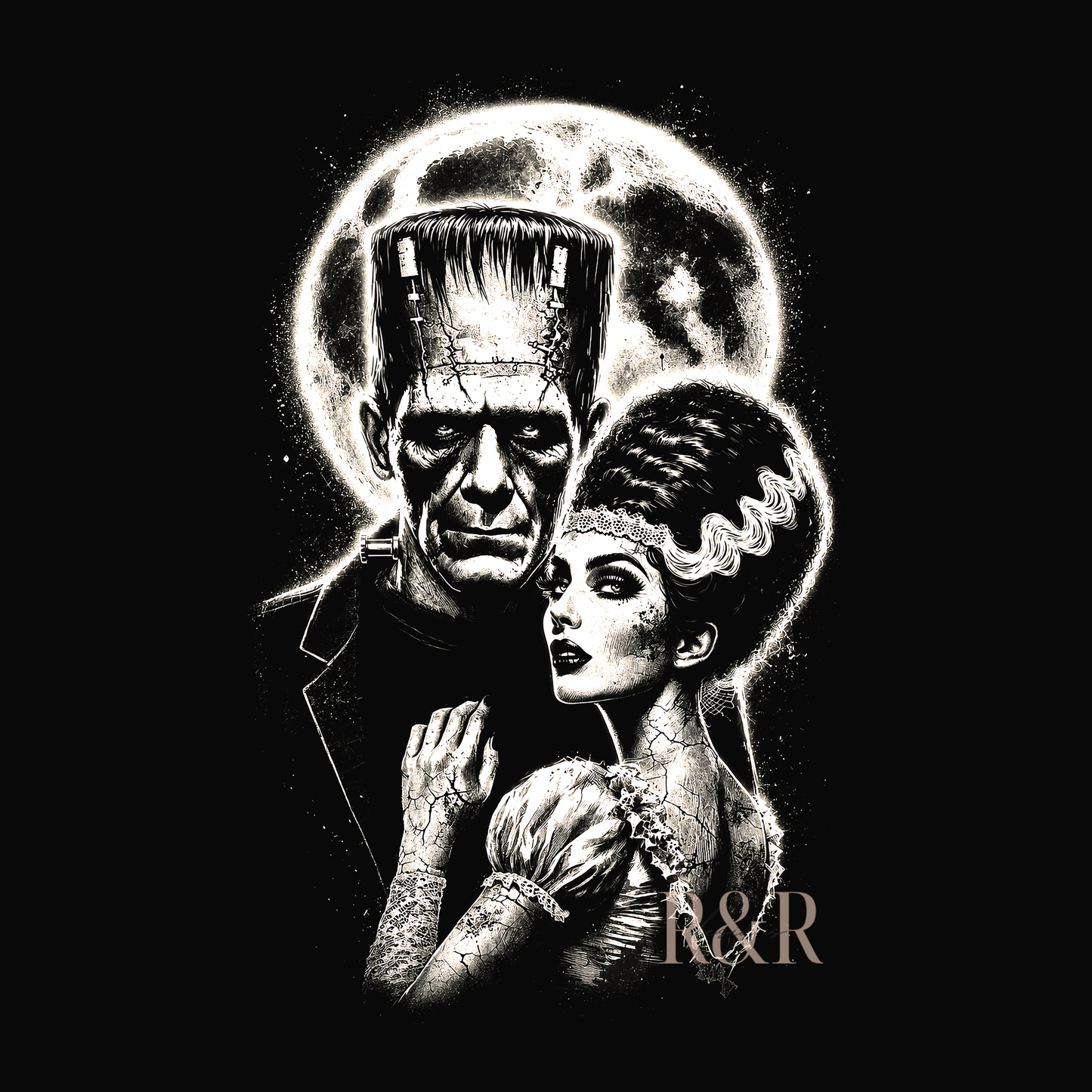 Frankenstein and Bride - DTF PRINT ONLY
