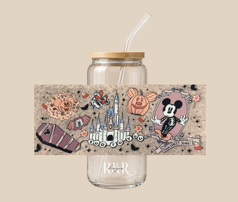 Boo to You Mickey 20oz Libbey Glass Cup