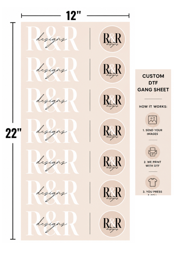 22x12 Custom DTF Gang Sheet