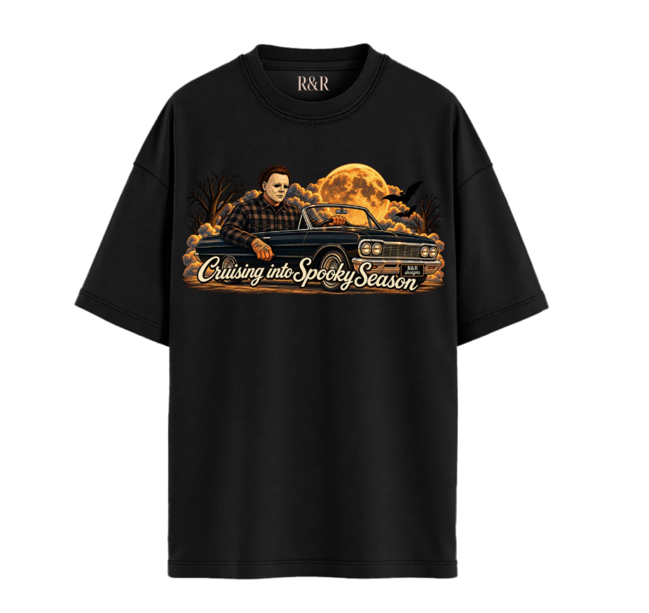 Cruising into Spooky Season Tee (Front)