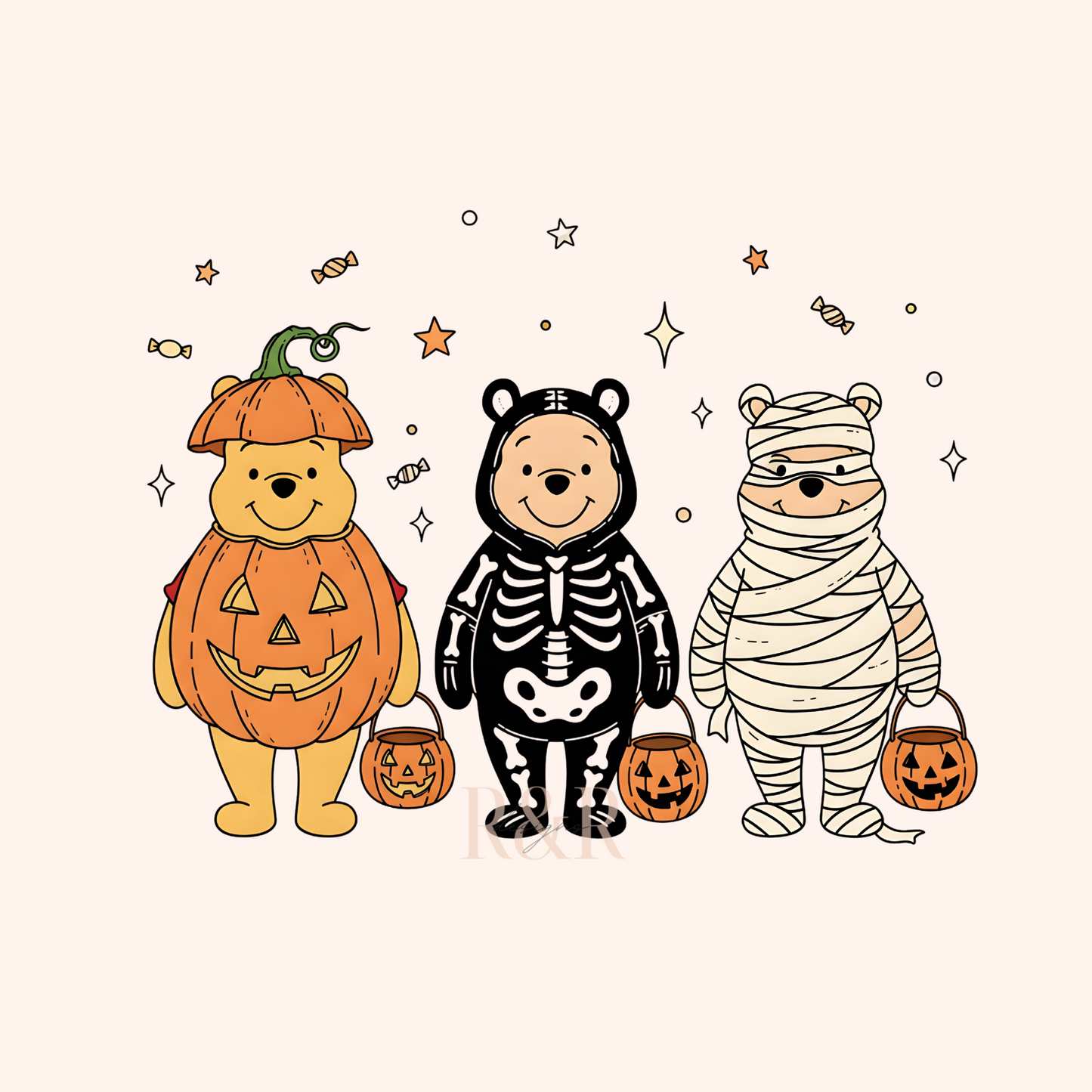 Trick Or Treat Pooh - DTF PRINT ONLY
