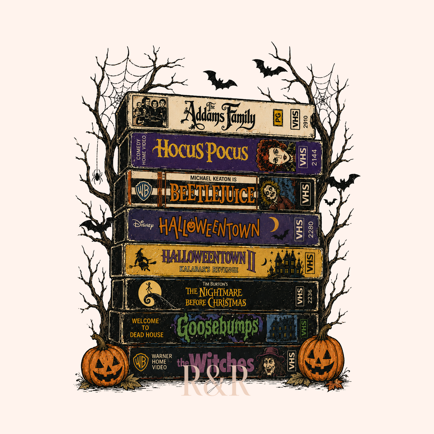 Vintage Halloween VHS - DTF PRINT ONLY