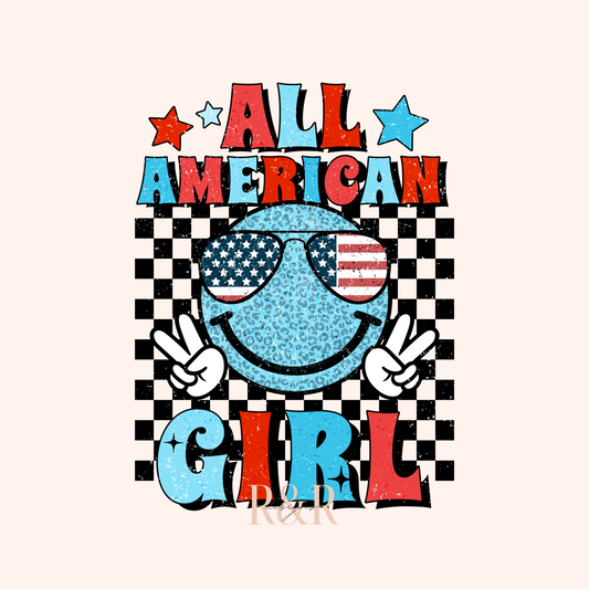 All American Girl - DTF PRINT ONLY