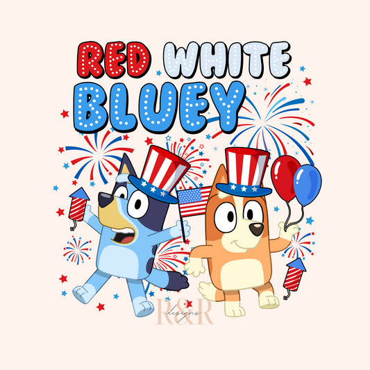 Red White Bluey - DTF PRINT ONLY