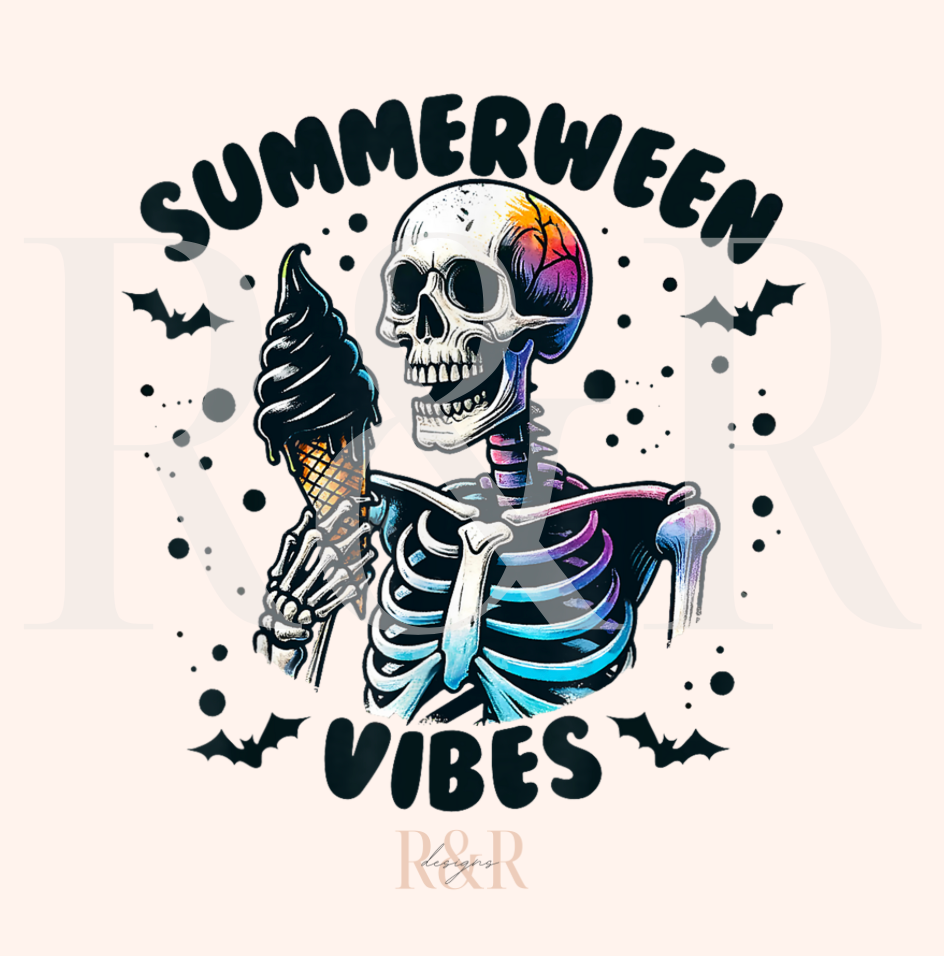Summerween Ice Cream Vibes DTF Transfer (RTS)