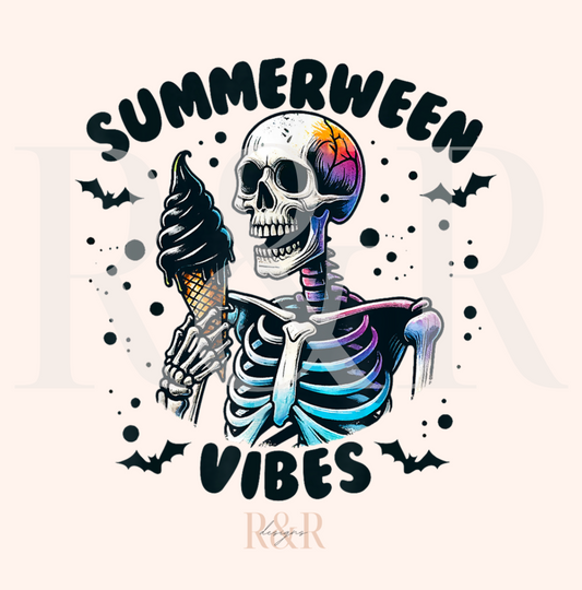 Summerween Ice Cream Vibes DTF Transfer (RTS)