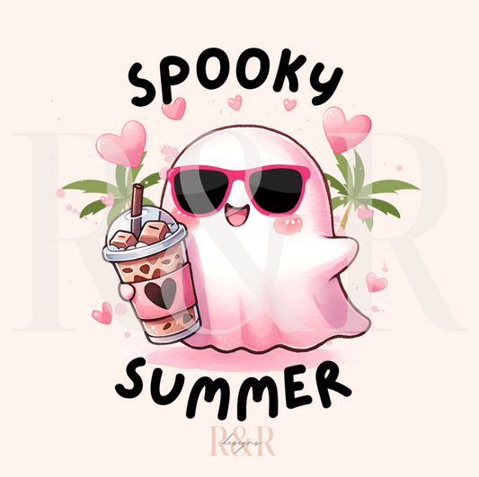 Spooky Coffee Summer DTF Transfer (RTS)
