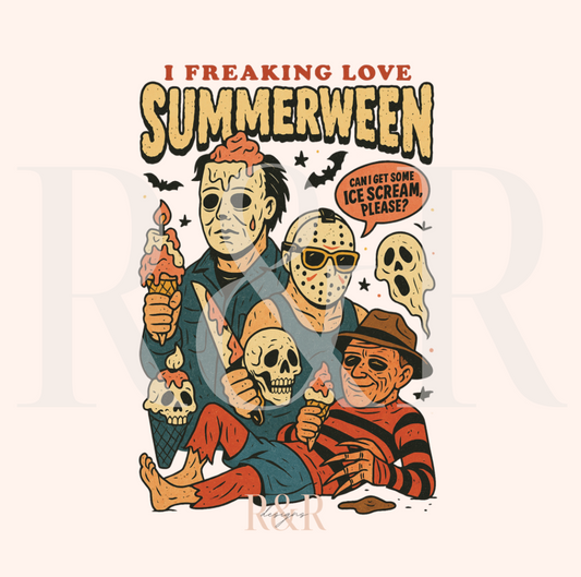 I Freaking Love Summerween DTF Transfer (RTS)