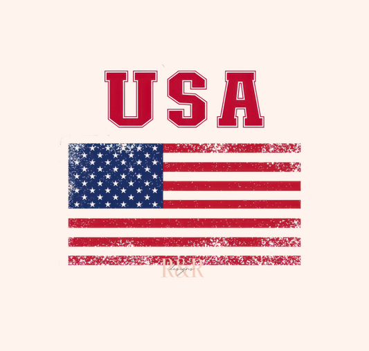 Red USA Flag - DTF PRINT ONLY