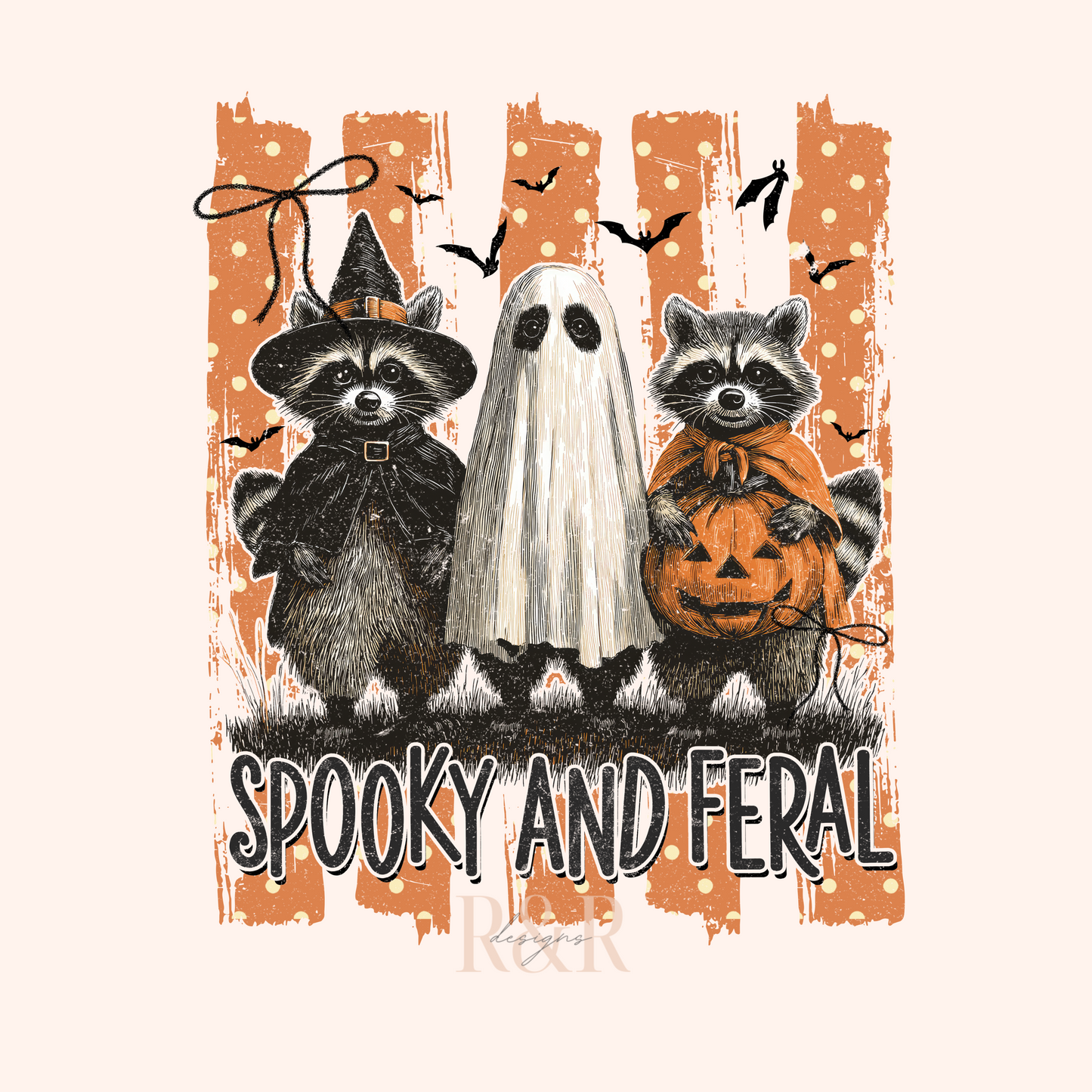 Spooky and Feral Raccoon - DTF PRINT ONLY