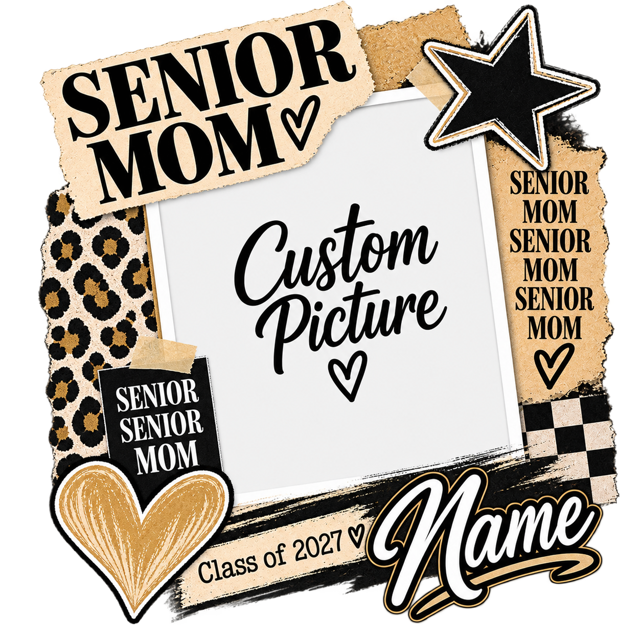 Senior 2027 Custom Photo Shirt